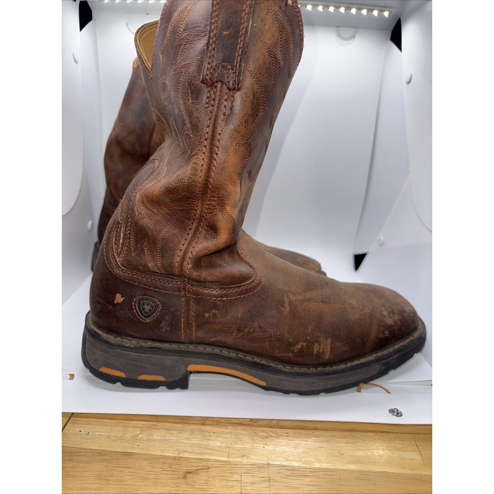 Ariat Groundbreaker Men's Wide Square Toe Work Boot, Brown 11D - Picture 5 of 9